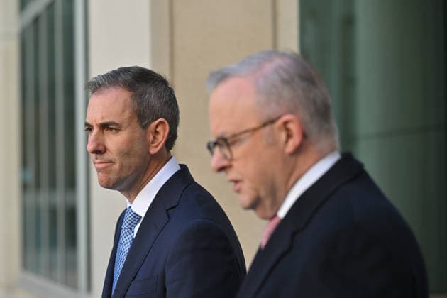 ANTHONY ALBANESE TAX PRESSER, Treasurer Jim Chalmers and Prime Minister Anthony Albanese at a press conference at Parliament House in Canberra, Tuesday, June 23, 2026. ( NO ARCHIVING CANBERRA AUSTRALIAN CAPITAL TERRITORY AUSTRALIA  Copyright: xMICKxTSIKASx 20260623113770167683