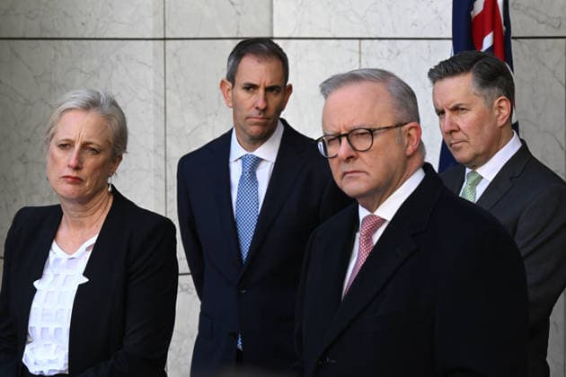 ANTHONY ALBANESE TAX PRESSER, Australian Finance Minister Katy Gallagher speaks to the media during a press conference at Parliament House in Canberra, Tuesday, June 23, 2026. ( NO ARCHIVING CANBERRA ACT AUSTRALIA  Copyright: xLUKASxCOCHx 20260623114521236570