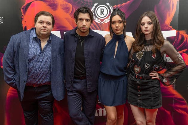 June 22, 2026, London, United Kingdom: (L-R), Jesse Camacho, Kevin Alves, Alexa Barajas and Jessica Clement attend the World Premiere of LUCKY WEEKEND at the 34th Raindance Festival at Vue Piccadilly, London. London United Kingdom  - ZUMAs197 20260622_aaa_s197_176 Copyright: xPhilxLewisx