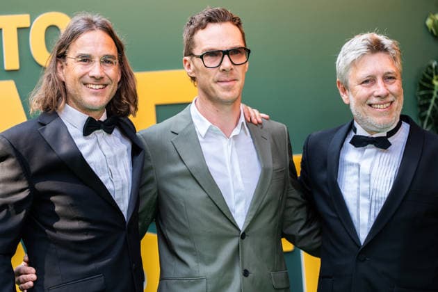 Fredi Devas, Benedict Cumberbatch and Jonnie Hughes attend the World Premiere of How To Live On Earth at ODEON Luxe Leicester Square on June 22, 2026 in London, England. LONDON, ENGLAND - JUNE 22: Fredi Devas, Benedict Cumberbatch and Jonnie Hughes attend the World Premiere of How To Live On Earth at ODEON Luxe Leicester Square on June 22, 2026 in London, England., Credit:Pupat Chenaksara Avalon United Kingdom, London, ODEON Luxe Leicester Square  Copyright: xPupatxChenaksarax xAvalonx 1111863958
