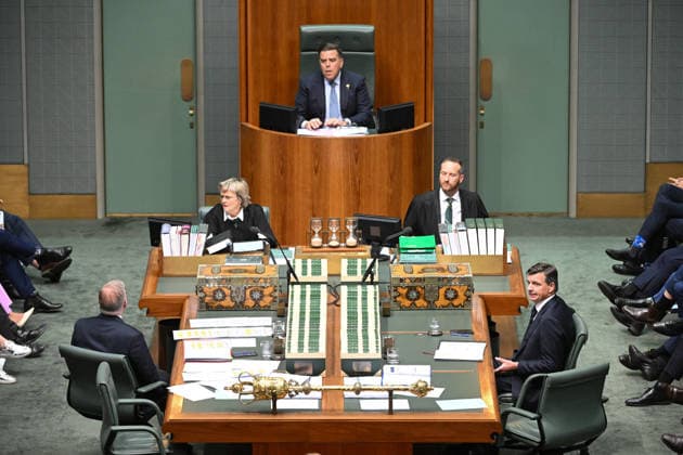 QUESTION TIME, Australian Opposition Leader Angus Taylor and Australian Prime Minister Anthony Albanese react during Question Time in the House of Representatives at Parliament House in Canberra, Tuesday, June 23, 2026. ( NO ARCHIVING CANBERRA AUSTRALIAN CAPITAL TERRITORY AUSTRALIA  Copyright: xLUKASxCOCHx 20260623183008000473
