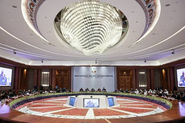 India Russia Security 9193749 23.06.2026 Participants attend a meeting of high-ranking BRICS officials responsible for security matters, in New Delhi, India. Mikhail Tereshchenko Sputnik New Delhi India  Copyright: xMikhailxTereshchenkox