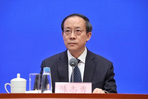 BEIJING, CHINA - JUNE 23: Chen Zhiyong, deputy mayor of Chengdu, attends a press conference held by the State Council Information Office regarding measures to expand automobile consumption on June 23, 2026 in Beijing, China. Vice Minister of Commerce Sheng Qiuping and officials from the Ministry of Industry and Information Technology, the Ministry of Culture and Tourism, as well as representatives from Hangzhou and Chengdu, introduced relevant policies and answered questions.  Copyright: xVCGx 111649912534