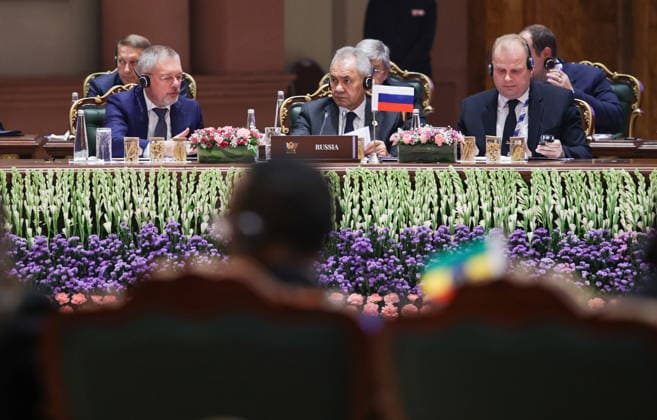 INDIA, NEW DELHI - JUNE 23, 2026: the BRICS National Security Advisers Meeting. Mikhail Tereshchenko TASS  94167467