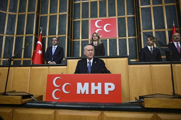 Turkiye s Nationalist Movement Party (MHP) Group Meeting ANKARA, TURKIYE - JUNE 23: Turkiye s Nationalist Movement Party (MHP) leader Devlet Bahceli makes a speech during his party s group meeting at the Grand National Assembly of Turkiye in Ankara, Turkiye, on June 23, 2026. Dogukan Keskinkilic Anadolu Ankara Turkey. Editorial use only. Please get in touch for any other usage.  Copyright: x2026xAnadoluxDogukanxKeskinkilicx