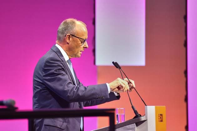 Berlin, Deutschland, 23.06.2026: EUREF-Campus: Tag der Industrie: Bundeskanzler Friedrich Merz (CDU) *** Berlin, Germany, June 23, 2026 EUREF Campus Industry Day Federal Chancellor Friedrich Merz, CDU,detected_source_language Copyright: xdtsxNachrichtenagenturx dts_124464