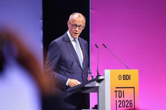 Berlin, Deutschland, 23.06.2026: EUREF-Campus: Tag der Industrie: Bundeskanzler Friedrich Merz (CDU) *** Berlin, Germany, June 23, 2026 EUREF Campus Industry Day Federal Chancellor Friedrich Merz, CDU,detected_source_language Copyright: xdtsxNachrichtenagenturx dts_124545