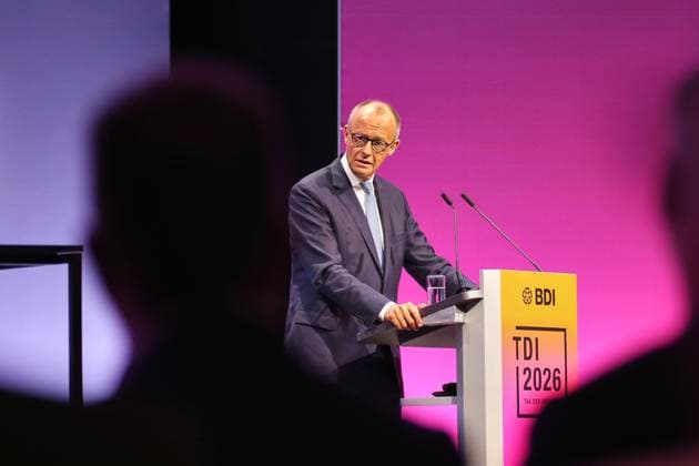 Berlin, Deutschland, 23.06.2026: EUREF-Campus: Tag der Industrie: Bundeskanzler Friedrich Merz (CDU) *** Berlin, Germany, June 23, 2026 EUREF Campus Industry Day Federal Chancellor Friedrich Merz, CDU,detected_source_language Copyright: xdtsxNachrichtenagenturx dts_124547