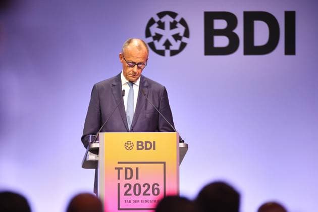 Berlin, Deutschland, 23.06.2026: EUREF-Campus: Tag der Industrie: Bundeskanzler Friedrich Merz (CDU) *** Berlin, Germany, June 23, 2026 EUREF Campus Industry Day Federal Chancellor Friedrich Merz, CDU,detected_source_language Copyright: xdtsxNachrichtenagenturx dts_124549