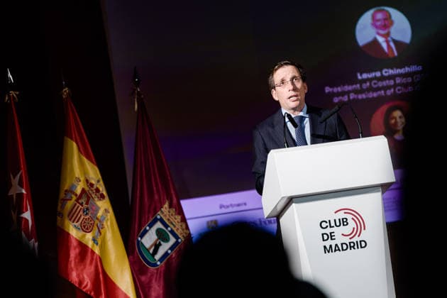 The King Presides Over the Club de Madrid’s Annual Policy Dialogue The mayor of Madrid, José Luis Martínez Almeida, during the Club de Madrid’s 2026 Annual Policy Dialogue at the Palacio de Cibeles on June 23, 2026, in Madrid, Spain. King Felipe VI presides over the Club of Madrid’s Annual Policy Dialogue on governance and the provision of global public goods in a fragmented world, coinciding with the 25th anniversary of the organization’s founding conference. The event brings together former democratic heads of state and government, experts, and influential stakeholders to address some of the most pressing challenges facing democracy and international cooperation. JUNE 23, 2026 Carlos Lujá Madrid, Spain,detected_source_language  Copyright: xCarlosxLujanx 7616534