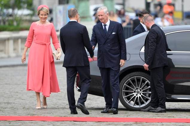 State Visit of the Emperor and the Empress of Japan to Belgium BRUSSELS, BELGIUM - JUNE 23 : King Philippe - Filip of Belgium, Queen Mathilde of Belgium; Emperor Naruhito of Japan and Empress Masako of Japan pictured during the Official Welcome Ceremony at the Place des Palais Paleizenplein during the state visit of the Emperor and Empress of Japan to Belgium, on June 23, 2026 in Brussels, Belgium, 23 06 2026 Brussels Belgium  Copyright: xPhilipxReynaersx