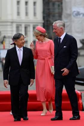 State Visit of the Emperor and the Empress of Japan to Belgium BRUSSELS, BELGIUM - JUNE 23 : King Philippe - Filip of Belgium, Queen Mathilde of Belgium; Emperor Naruhito of Japan and Empress Masako of Japan pictured during the Official Welcome Ceremony at the Place des Palais Paleizenplein during the state visit of the Emperor and Empress of Japan to Belgium, on June 23, 2026 in Brussels, Belgium, 23 06 2026 Brussels Belgium  Copyright: xPhilipxReynaersx