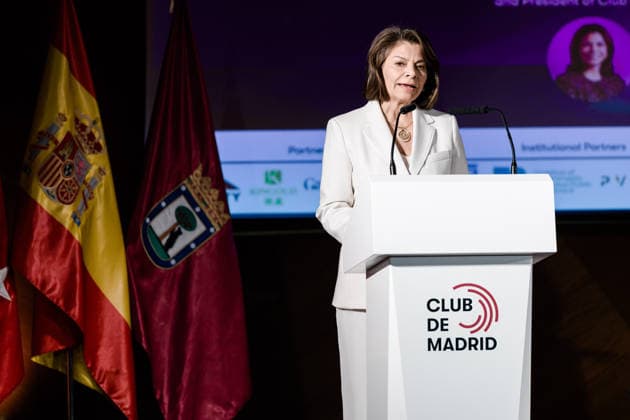 The King Presides Over the Club de Madrid’s Annual Policy Dialogue Laura Chinchilla, former president of Costa Rica and president of the Club de Madrid, during the Club of Madrid’s 2026 Annual Policy Dialogue at the Palacio de Cibeles on June 23, 2026, in Madrid, Spain. King Felipe VI presides over the Club of Madrid’s Annual Policy Dialogue on governance and the provision of global public goods in a fragmented world, coinciding with the 25th anniversary of the organization’s founding conference. The event brings together former democratic heads of state and government, experts, and influential stakeholders to address some of the most pressing challenges facing democracy and international cooperation. JUNE 23, 2026 Carlos Lujá Madrid, Spai  Copyright: xCarlosxLujanx 7616540