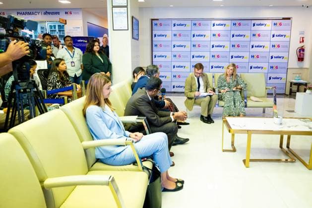 Mumbai, The Netherlands, 2026-06-23 11:12:44 MUMBAI, 23-06-2026, Her Majesty Queen Maxima visits the Republic of India from Tuesday 23 to Thursday 25 June at the invitation of the Government of India as Special Advocate of the UN Secretary-General for Financial Health (UNSGSA) PHOTO: NLBeeld Credit: NL Beeld Patrick van Emst  Copyright: xx x