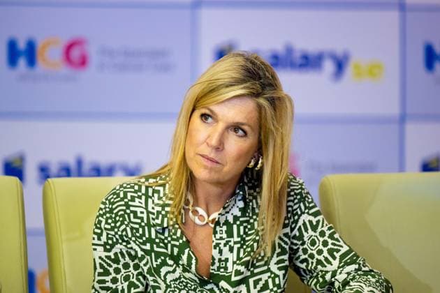 Mumbai, The Netherlands, 2026-06-23 11:14:35 MUMBAI, 23-06-2026, Her Majesty Queen Maxima visits the Republic of India from Tuesday 23 to Thursday 25 June at the invitation of the Government of India as Special Advocate of the UN Secretary-General for Financial Health (UNSGSA) PHOTO: NLBeeld Credit: NL Beeld Patrick van Emst  Copyright: xx x