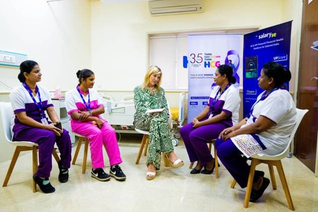 Mumbai, The Netherlands, 2026-06-23 11:28:25 MUMBAI, 23-06-2026, Her Majesty Queen Maxima visits the Republic of India from Tuesday 23 to Thursday 25 June at the invitation of the Government of India as Special Advocate of the UN Secretary-General for Financial Health (UNSGSA) PHOTO: NLBeeld Credit: NL Beeld Patrick van Emst  Copyright: xx x