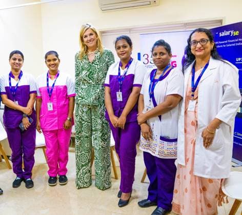 Mumbai, The Netherlands, 2026-06-23 11:44:39 MUMBAI, 23-06-2026, Her Majesty Queen Maxima visits the Republic of India from Tuesday 23 to Thursday 25 June at the invitation of the Government of India as Special Advocate of the UN Secretary-General for Financial Health (UNSGSA) PHOTO: NLBeeld Credit: NL Beeld Patrick van Emst  Copyright: xx x