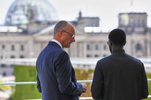 Berlin, Deutschland, 23.06.2026: Bundeskanzleramt: Empfang des Präsidenten Senegals: Bundeskanzler Friedrich Merz (CDU) und Bassirou Diomaye Faye *** Berlin, Germany, June 23, 2026; Federal Chancellery Copyright: xdtsxNachrichtenagenturx dts_124558