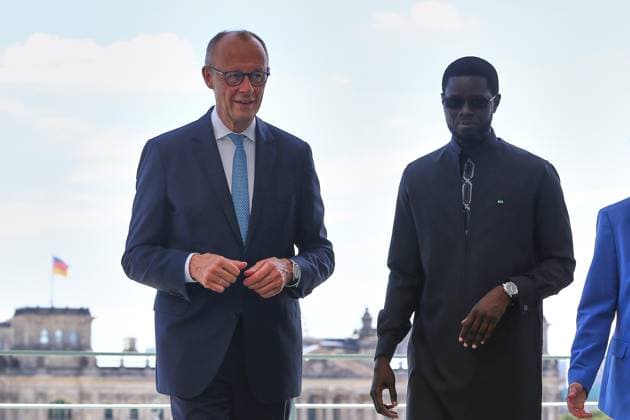 Berlin, Deutschland, 23.06.2026: Bundeskanzleramt: Empfang des Präsidenten Senegals: Bundeskanzler Friedrich Merz (CDU) und Bassirou Diomaye Faye *** Berlin, Germany, June 23, 2026; Federal Chancellery Copyright: xdtsxNachrichtenagenturx dts_124560