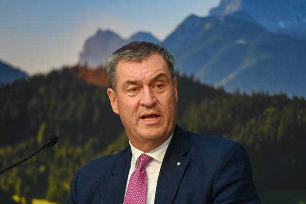 Markus SOEDER (Ministerpraesident Bayern und CSU Vorsitzender), Einzelbild,angeschnittenes Einzelmotiv,Portraet,Portrait,Porträt. Pressekonferenz der Bayerischen Staatsregierung nach Kabinettssitzung am 23.06.2026 im Prinz Carl Palais in Muenchen. *** Markus SOEDER, Minister-President of Bavaria and CSU Chairman, single image, cropped close-up, portrait, press conference of the Bavarian State Government following a cabinet meeting on June 23, 2026, at the Prinz Carl Palais in Munich,detected_source_language