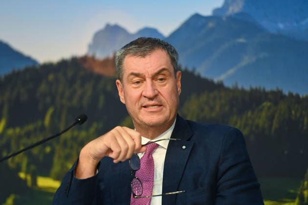 Markus SOEDER (Ministerpraesident Bayern und CSU Vorsitzender), Einzelbild,angeschnittenes Einzelmotiv,Portraet,Portrait,Porträt. Pressekonferenz der Bayerischen Staatsregierung nach Kabinettssitzung am 23.06.2026 im Prinz Carl Palais in Muenchen. *** Markus SOEDER, Minister-President of Bavaria and CSU Chairman, single image, cropped close-up, portrait, press conference of the Bavarian State Government following a cabinet meeting on June 23, 2026, at the Prinz Carl Palais in Munich,detected_source_language