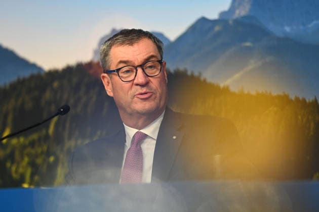 Markus SOEDER (Ministerpraesident Bayern und CSU Vorsitzender), Einzelbild,angeschnittenes Einzelmotiv,Portraet,Portrait,Porträt. Pressekonferenz der Bayerischen Staatsregierung nach Kabinettssitzung am 23.06.2026 im Prinz Carl Palais in Muenchen. *** Markus SOEDER, Minister-President of Bavaria and CSU Chairman, single image, cropped shot, portrait, press conference of the Bavarian State Government following a cabinet meeting on June 23, 2026, at the Prinz Carl Palais in Munich,detected_source_language