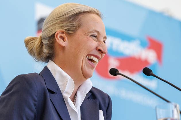Statement AfD Alice Weidel (AfD), bei einem Statement der AfD am 23.06.26 in Berlin. Berlin Berlin Deutschland Reichstag *** Statement by AfDs Alice Weidel, during an AfD press conference on June 23, 2026, in Berlin, Berlin, Berlin, Germany, at the Reichstag,detected_source_language
