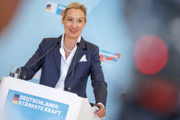 Statement AfD Alice Weidel (AfD), bei einem Statement der AfD am 23.06.26 in Berlin. Berlin Berlin Deutschland Reichstag *** Statement by AfDs Alice Weidel, during an AfD press conference on June 23, 2026, in Berlin, Berlin, Berlin, Germany, at the Reichstag,detected_source_language