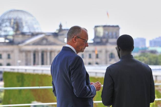 Berlin, Deutschland, 23.06.2026: Bundeskanzleramt: Empfang des Präsidenten Senegals: Bundeskanzler Friedrich Merz (CDU) und Bassirou Diomaye Faye *** Berlin, Germany, June 23, 2026; Federal Chancellery Copyright: xdtsxNachrichtenagenturx dts_124577