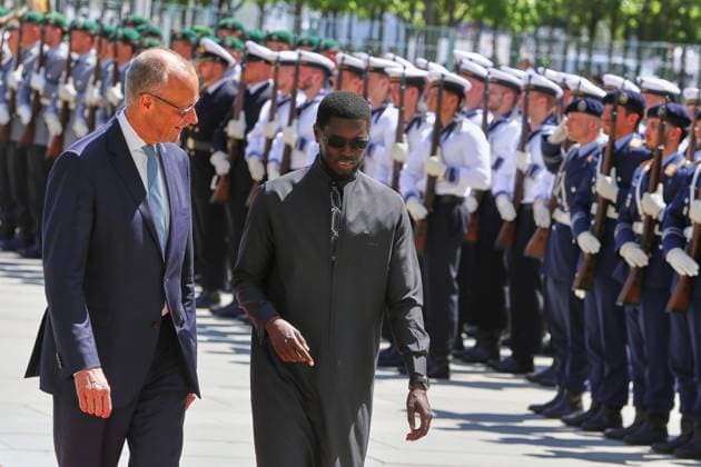 News Bilder des Tages Berlin, Deutschland, 23.06.2026: Bundeskanzleramt: Empfang des Präsidenten Senegals: Bundeskanzler Friedrich Merz (CDU) und Bassirou Diomaye Faye *** Berlin, Germany, June 23, 2026; Federal Chancellery Copyright: xdtsxNachrichtenagenturx dts_124568