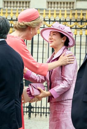Imperial Couple Visit To Belgium - Day 3 King Philippe and Queen Mathilde of Belgium welcome Emperor Naruhito and Empress Masako of Japan during an official welcome ceremony in front of the Royal Palace in Brussels, Belgium on June 23, 2026, as the Japanese imperial couple is on a state visit to Belgium aimed at strengthening bilateral relations and cooperation between the two countries. Photo by Olivier Polet ABACAPRESS.COM Brussels Belgium  Copyright: xPoletxOlivier ABACAx