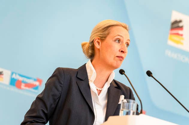 Alice Weidel EUR, Deutschland, Berlin, 23.06.2026: Pressestatement von Alice Weidel Co-Vorsitzende der AfD Bundestagsfraktion . *** Alice Weidel, EUR, Germany, Berlin, June 23, 2026 Press statement by Alice Weidel, Co-Chair of the AfD parliamentary group in the Bundestag,detected_source_language