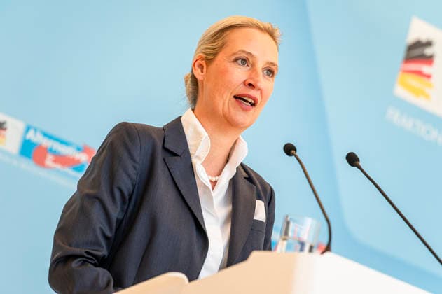 Alice Weidel EUR, Deutschland, Berlin, 23.06.2026: Pressestatement von Alice Weidel Co-Vorsitzende der AfD Bundestagsfraktion . *** Alice Weidel, EUR, Germany, Berlin, June 23, 2026 Press statement by Alice Weidel, Co-Chair of the AfD parliamentary group in the Bundestag,detected_source_language