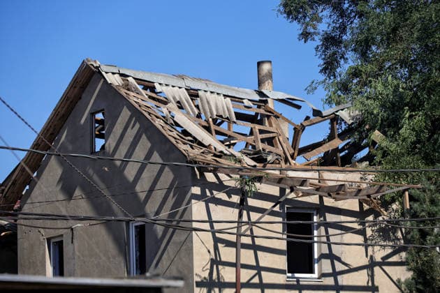RECORD DATE NOT STATED The aftermath of a Russian missile strike on an agricultural enterprise in Odesa region, Ukraine, on June 21, 2026. Late on June 21, Russian forces launched an Iskander ballistic missile strike on a civilian agricultural enterprise, completely destroying a warehouse building and damaging the facade of a two-story building and agricultural machinery. One person was killed and three others were injured and hospitalized (Photo by Nina Liashonok Ukrinform) Agricultural enterprise hit by Russian strike in Odesa region  Copyright: xNinaxLiashonokx
