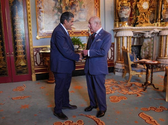 Audience at Buckingham Palace King Charles III (right) during an audience with Surangel S. Whipps, Jr., President of Palau, at Buckingham Palace, central London. Picture date: Tuesday June 23, 2026., Credit:Yui Mok PA ROTA - B68 Avalon UK, London  Copyright: xYuixMokx xPAxROTAx-xB68x xAvalonx 1112002642