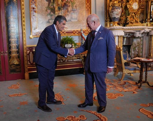 Audience at Buckingham Palace King Charles III (right) during an audience with Surangel S. Whipps, Jr., President of Palau, at Buckingham Palace, central London. Picture date: Tuesday June 23, 2026., Credit:Yui Mok PA ROTA - B68 Avalon UK, London  Copyright: xYuixMokx xPAxROTAx-xB68x xAvalonx 1112002646