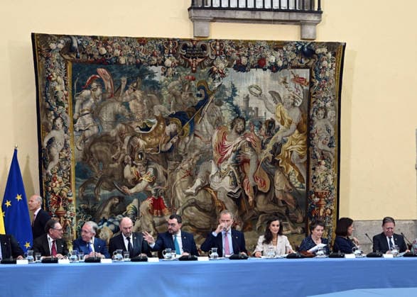 The King and Queen Preside Over the Annual Meeting of the Board of Trustees of the Princess of Asturias Foundation King Felipe VI and Queen Letizia during the annual meeting of the Board of Trustees of the Princess of Asturias Foundation, held at the Royal Palace of El Pardo on June 23, 2026, in Madrid, Spain CELEBRITIES ROYALTY BOARD OF TRUSTEES MEETING PRINCESS OF ASTURIAS José Madrid Madrid Spain,detected_source_language  Copyright: xJosÃ xOlivax 7617835