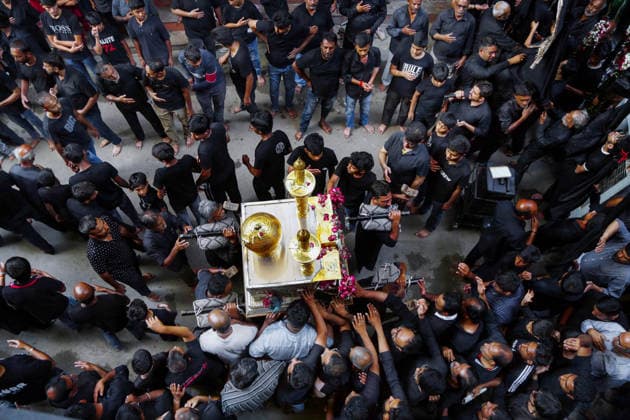 Shiite Muslims participate in a procession to mark the sacred month of Muharram Ahmedabad, Jun 23 (ANI): Shiite Muslims participate in a procession to mark the sacred month of Muharram, in Ahmedabad on Tuesday. Ahmedabad Gujarat India Copyright: xANIx ANI_20260623465