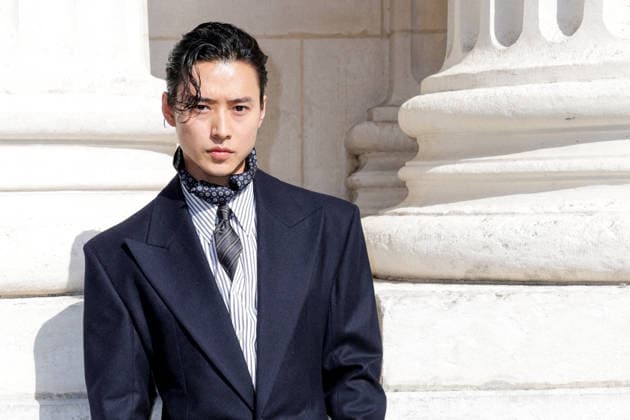 Kento Yamazaki at the end of the second Saint Laurent Ready-to-Wear Men’s Spring Summer 2027 fashion show during Paris Fashion Week at the Bourse de Commerce Pinault Collection in Paris, France, on June 23, 2026. Olivier Borde, Bestimage. Celebrities await the Saint Laurent Men’s Spring Summer 2027 show as part of Paris Fashion Week on June 23, 2026, in Paris, France. Paris, France,detected_source_language  Copyright: xOLIVIERxBORDEx xBESTIMAGExOLIVIERxBORDEx xBESTIMAGEx