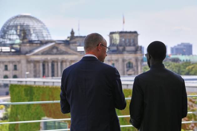 Berlin, Deutschland, 23.06.2026: Bundeskanzleramt: Empfang des Präsidenten Senegals: Bundeskanzler Friedrich Merz (CDU) und Bassirou Diomaye Faye *** Berlin, Germany, June 23, 2026; Federal Chancellery Copyright: xdtsxNachrichtenagenturx dts_124576