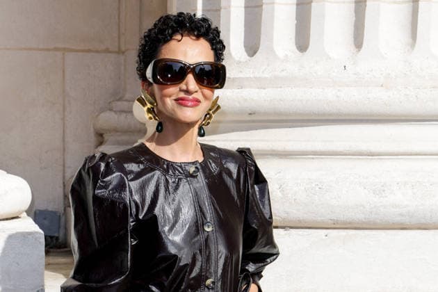 Farida Khelfa at the end of the second Saint Laurent Ready-to-Wear Men’s Spring Summer 2027 fashion show during Paris Fashion Week at the Bourse de Commerce Pinault Collection in Paris, France, on June 23, 2026. Olivier Borde, Bestimage. Celebrities await the Saint Laurent Men’s Spring Summer 2027 show as part of Paris Fashion Week on June 23, 2026, in Paris, France. Paris, France,detected_source_language  Copyright: xOLIVIERxBORDEx xBESTIMAGExOLIVIERxBORDEx xBESTIMAGEx
