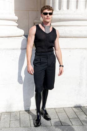 Connor Storrie at the end of the second Saint Laurent Ready-to-Wear Men’s Spring Summer 2027 fashion show during Paris Fashion Week at the Bourse de Commerce Pinault Collection in Paris, France, on June 23, 2026. Olivier Borde Bestimage Celebrities await the Saint Laurent Men’s Spring Summer 2027 show as part of Paris Fashion Week on June 23, 2026, in Paris, France. Paris, France,detected_source_language  Copyright: xOLIVIERxBORDEx xBESTIMAGExOLIVIERxBORDEx xBESTIMAGEx