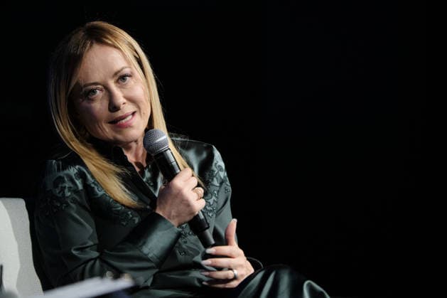 Italian Prime Minister Giorgia Meloni interviewed at Il Giorno della VeritÃ  Italian Prime Minister Giorgia Meloni is interviewed during the event Il Giorno della VeritÃ , organized by the Italian newspaper La VeritÃ . Rome, Italy, 23 June 2026. Rome Italy Copyright: xAndreaxCalandrax