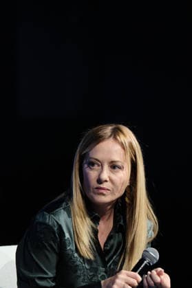 Italian Prime Minister Giorgia Meloni interviewed at Il Giorno della VeritÃ  Italian Prime Minister Giorgia Meloni is interviewed during the event Il Giorno della VeritÃ , organized by the Italian newspaper La VeritÃ . Rome, Italy, 23 June 2026. Rome Italy Copyright: xAndreaxCalandrax