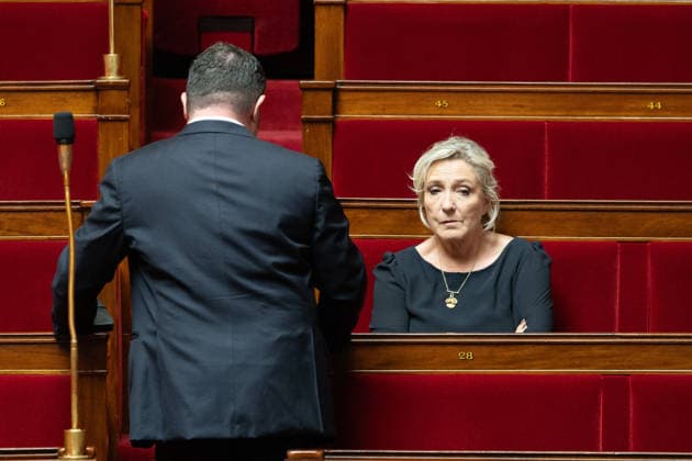 Questions to the government at The National Assembly - Paris President of Rassemblement National parliamentary group Marine Le Pen ahead of a session of questions to the government at The National Assembly, France s lower house of parliament in Paris on June 23, 2026. Photo by Raphael Lafargue ABACAPRESS.COM Paris France  Copyright: xLafarguexRaphael ABACAx