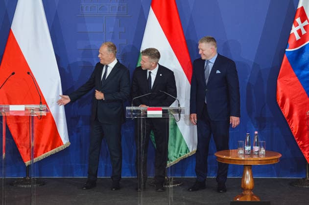Visegrad Group (V4) summit in Hungary GODOLLO, HUNGARY - JUNE 23: Hungarian Prime Minister Peter Magyar, Slovak Prime Minister Robert Fico, Polish Prime Minister Donald Tusk and Czech Prime Minister Andrej Babis attens Visegrad Group (V4) summit at the Royal Palace of Godollo in Godollo, Hungary, on 23 June 2026. The leaders discussed regional cooperation, European affairs, security, energy policy and current geopolitical challenges during the first V4 prime ministers’ summit in several years. Robert Nemeti Anadolu Godollo Hungary. Editorial use only. Please get in touch for any other usage.  Copyright: x2026xAnadoluxRobertxNemetix