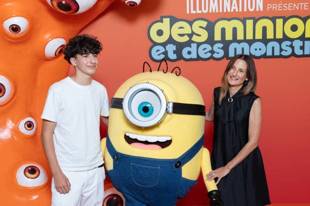 Minions And Monsters Paris Film Premiere NB Camille Cottin and her son Leon Mahon de Monaghan attends Minions And Monsters Des Minions et des Monstres Paris Film Premiere at Le Grand REX on June 23, 2026 in Paris, France. Photo by Nasser Berzane ABACAPRESS.COM Paris France  Copyright: xBerzanexNasser ABACAx