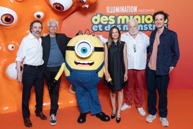 Minions And Monsters Paris Film Premiere NB Laurent Poitrenaux, Pierre Coffin, Camille Cottin, Jacques Weber and David Marsais attends Minions And Monsters Des Minions et des Monstres Paris Film Premiere at Le Grand REX on June 23, 2026 in Paris, France. Photo by Nasser Berzane ABACAPRESS.COM Paris France  Copyright: xBerzanexNasser ABACAx