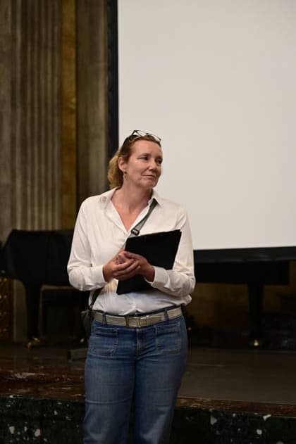Britta Walter bei der Premiere des MDR-Dokumentarfilms Wir sind hier! über das Mitzvah-Projekt und Amanda Hannes im Rahmen der Jüdische Gedenkwoche im Kulturforum Görlitzer Synagoge. 23.06.2026 *** Britta Walter at the premiere of the MDR documentary Wir sind hier about the Mitzvah Project and Amanda Hannes as part of Jewish Remembrance Week at the Kulturforum Görlitzer Synagogue on June 23, 2026,detected_source_language Copyright: xMatthiasxWehnertx