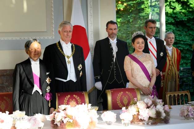 State Visit of the Emperor and the Empress of Japan to Belgium BRUSSELS, BELGIUM - JUNE 23 : King Philippe of Belgium, Emperor Naruhito and the Empress Masako Owada of Japan pictured during the State Banquet at Laeken Castle during the State Visit of the Emperor and Empress of Japan to Belgium, on June 23, 2026 in Brussels, Belgium, 23 06 2026 Brussels Belgium  Copyright: xPhilipxReynaersx